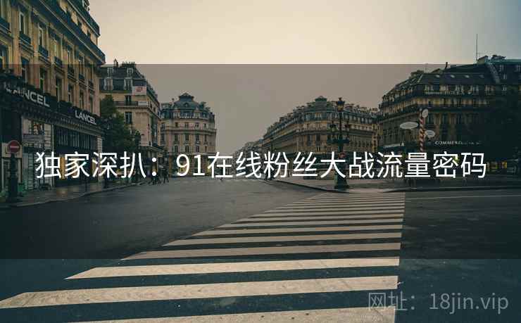 独家深扒：91在线粉丝大战流量密码