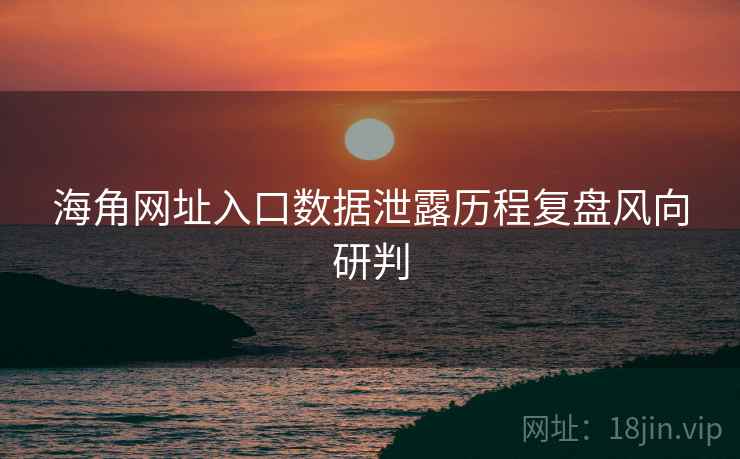 海角网址入口数据泄露历程复盘风向研判