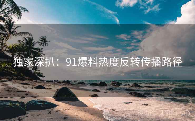 独家深扒：91爆料热度反转传播路径