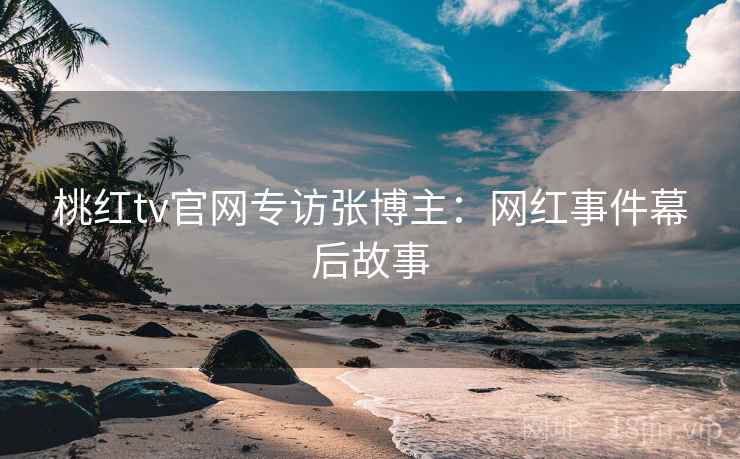 桃红tv官网专访张博主：网红事件幕后故事