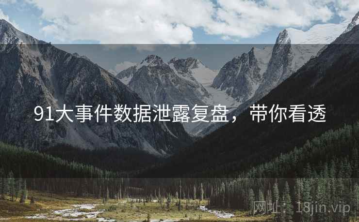 91大事件数据泄露复盘，带你看透