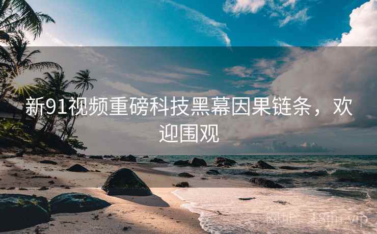 新91视频重磅科技黑幕因果链条，欢迎围观